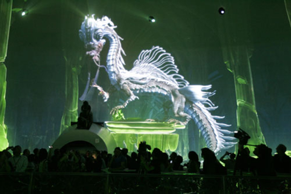 新濠天地天幕，上演立體動感視聽節目《龍騰》